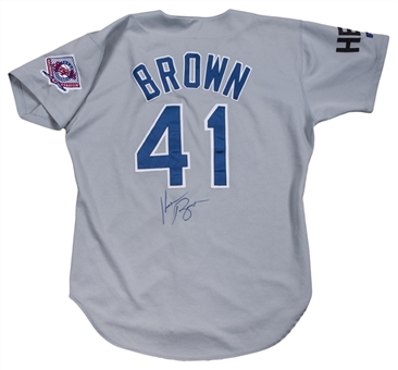 1993 Kevin Brown Game Used & Signed Texas Rangers Road Jersey (MEARS A10 & JSA)